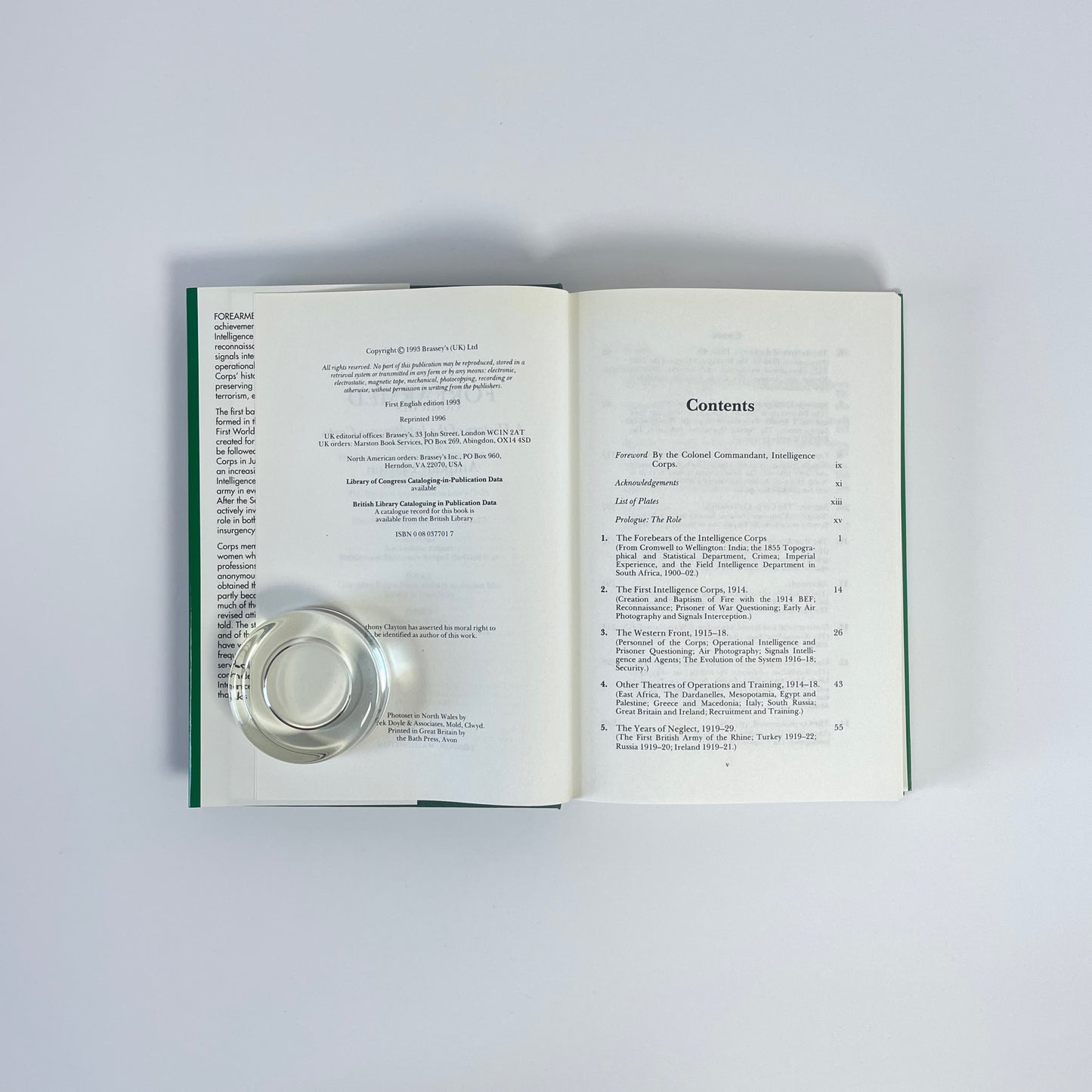 Forearmed, A History Of The Intelligence Corps; Clayton, Anthony