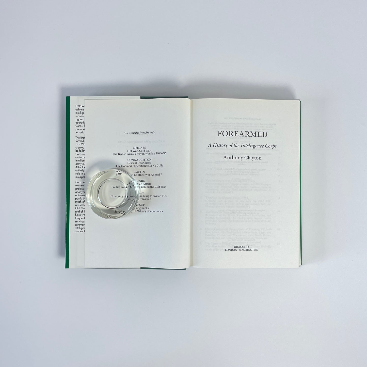 Forearmed, A History Of The Intelligence Corps; Clayton, Anthony