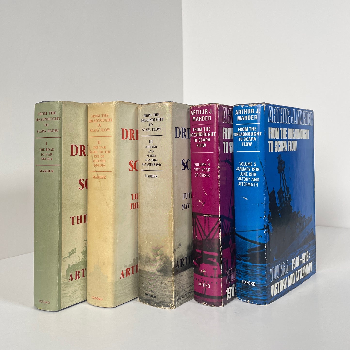From The Dreadnought To Scapa Flow, 5 Volume Set; Marder, Arthur J