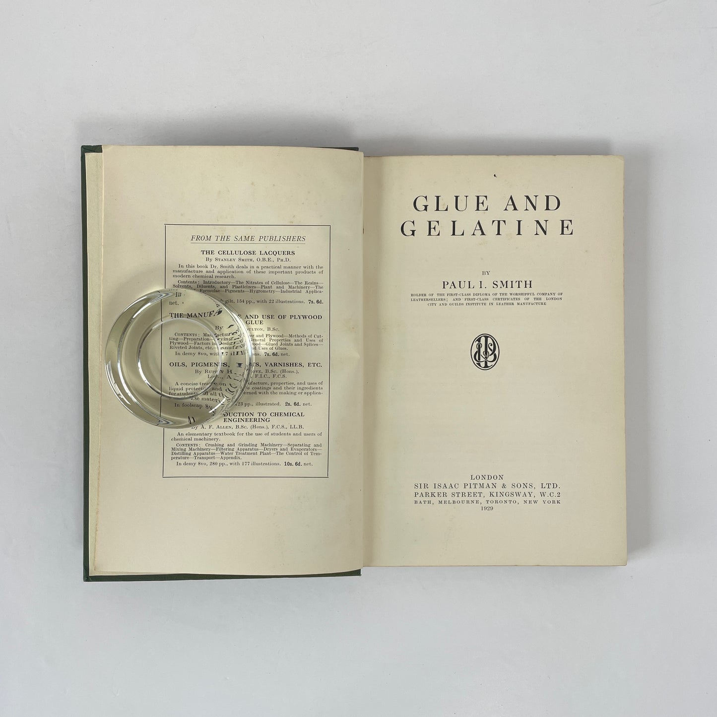 Glue And Gelatine; Smith, Paul I