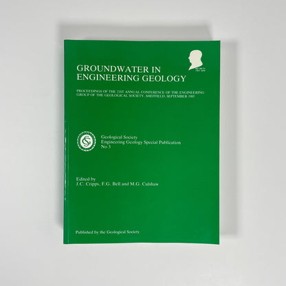 Groundwater In Engineering Geology; Cripps, J C; Bell, F G; Culshaw, M G