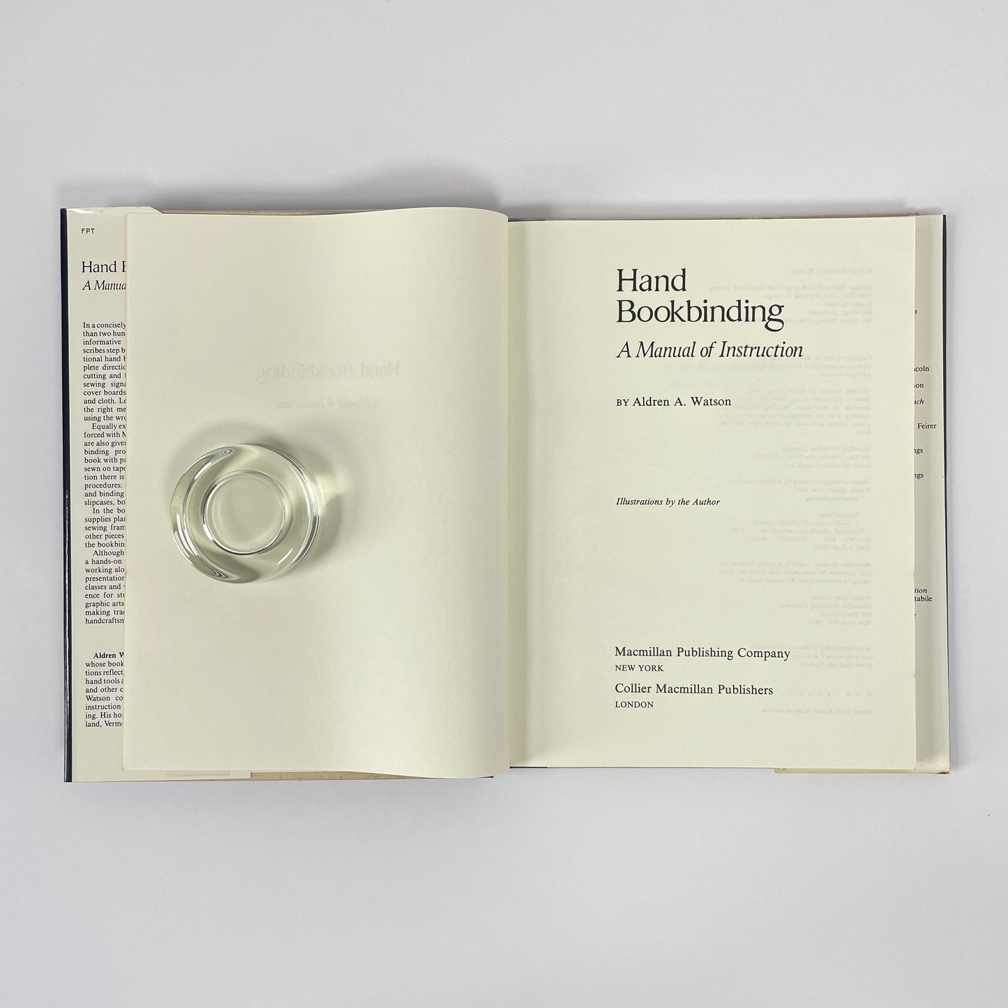 Hand Bookbinding A Manual Of Instruction; Watson, Aldren A