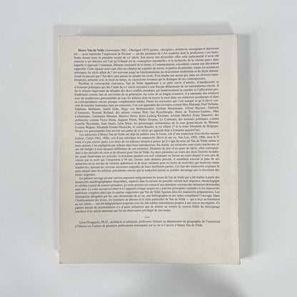 Henry Van De Velde, Les Mémoires Inachevés D'un Artiste Européen, Volumes 1 & 2; Ploegaerts, Léon