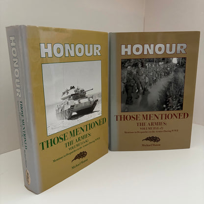 Honour Those Mentioned The Armies (2 Volume Set); Maton, Michael