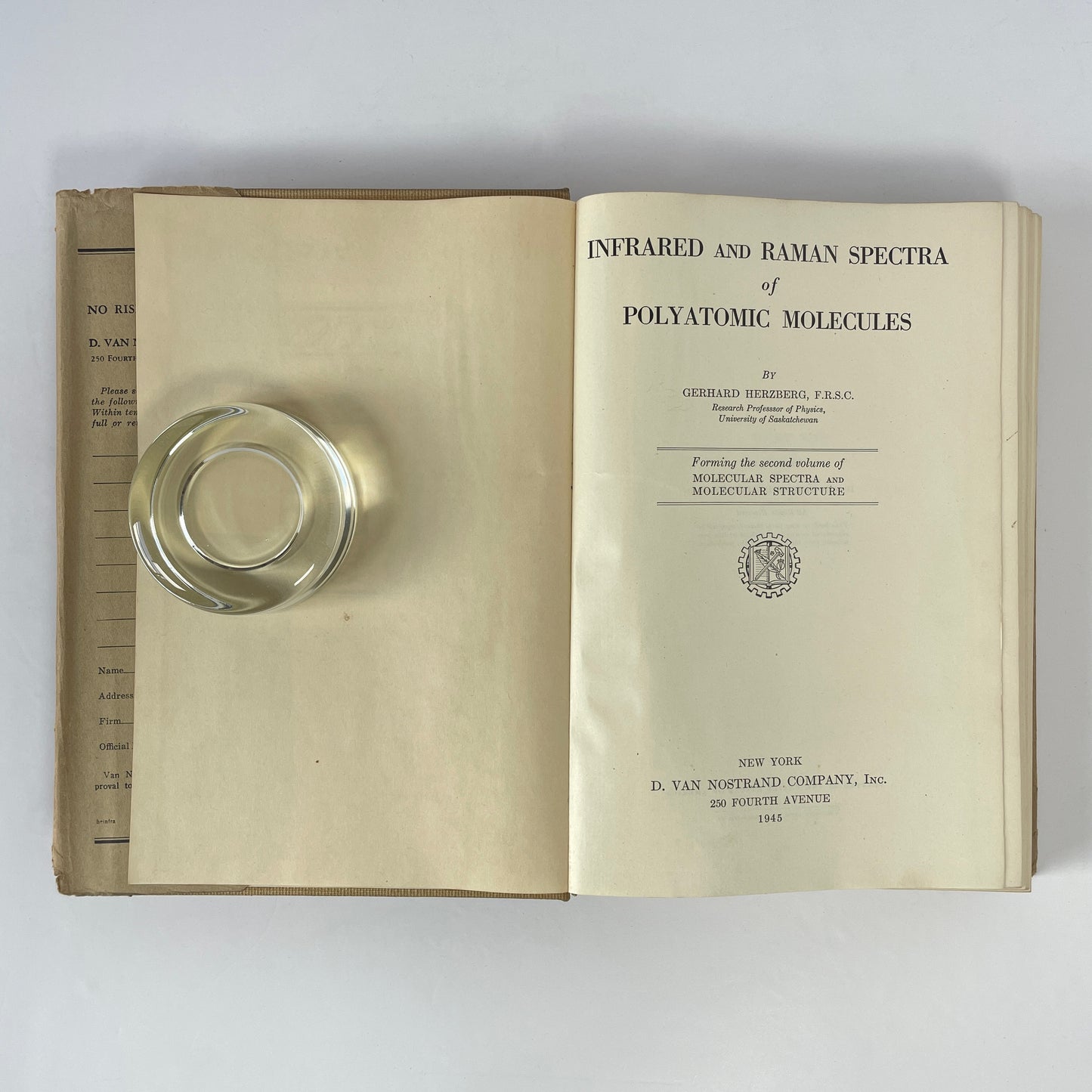 Infrared And Raman Spectra Of Polyatomic Molecules; Herzberg, Gerhard