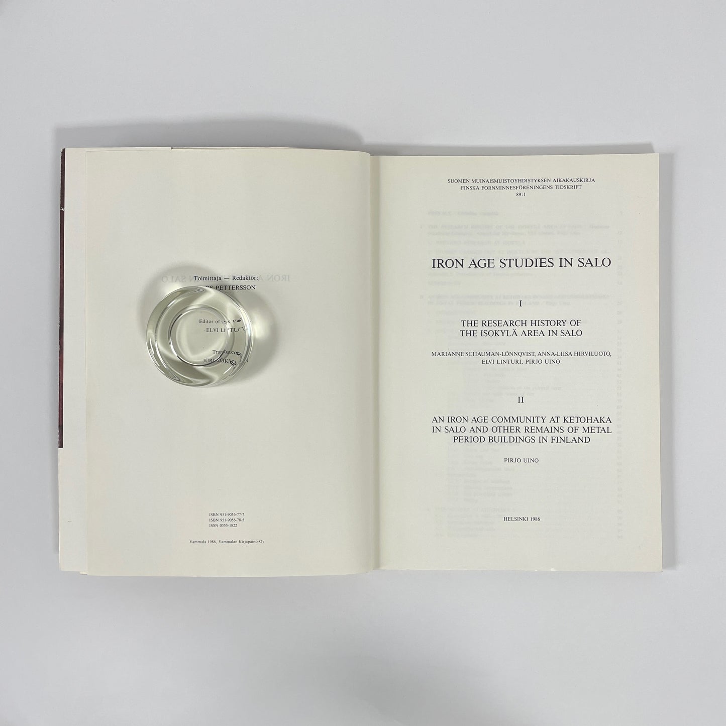 Iron Age Studies In Salo I-11; Schauman-Lonnqvist, Marianne; Uino, Pirjo