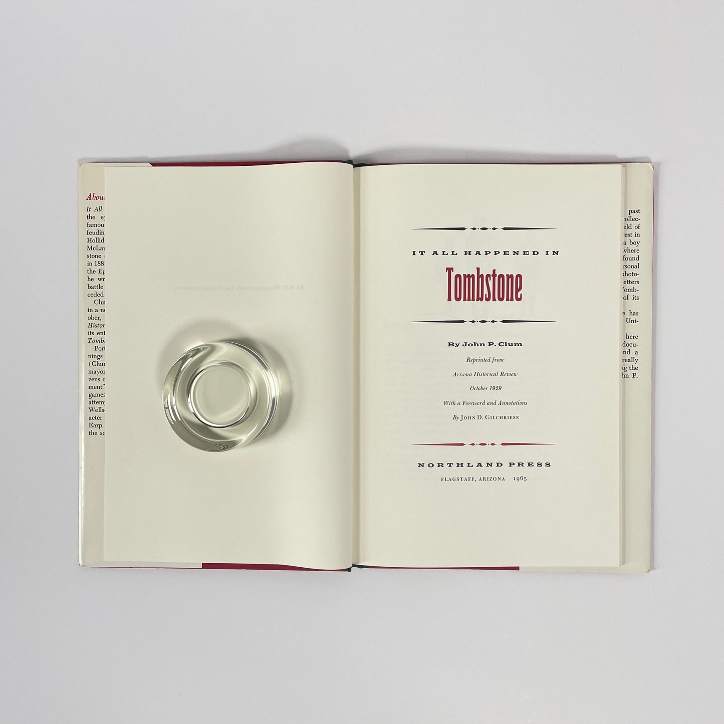 It All Happened In Tombstone; Clum, John P