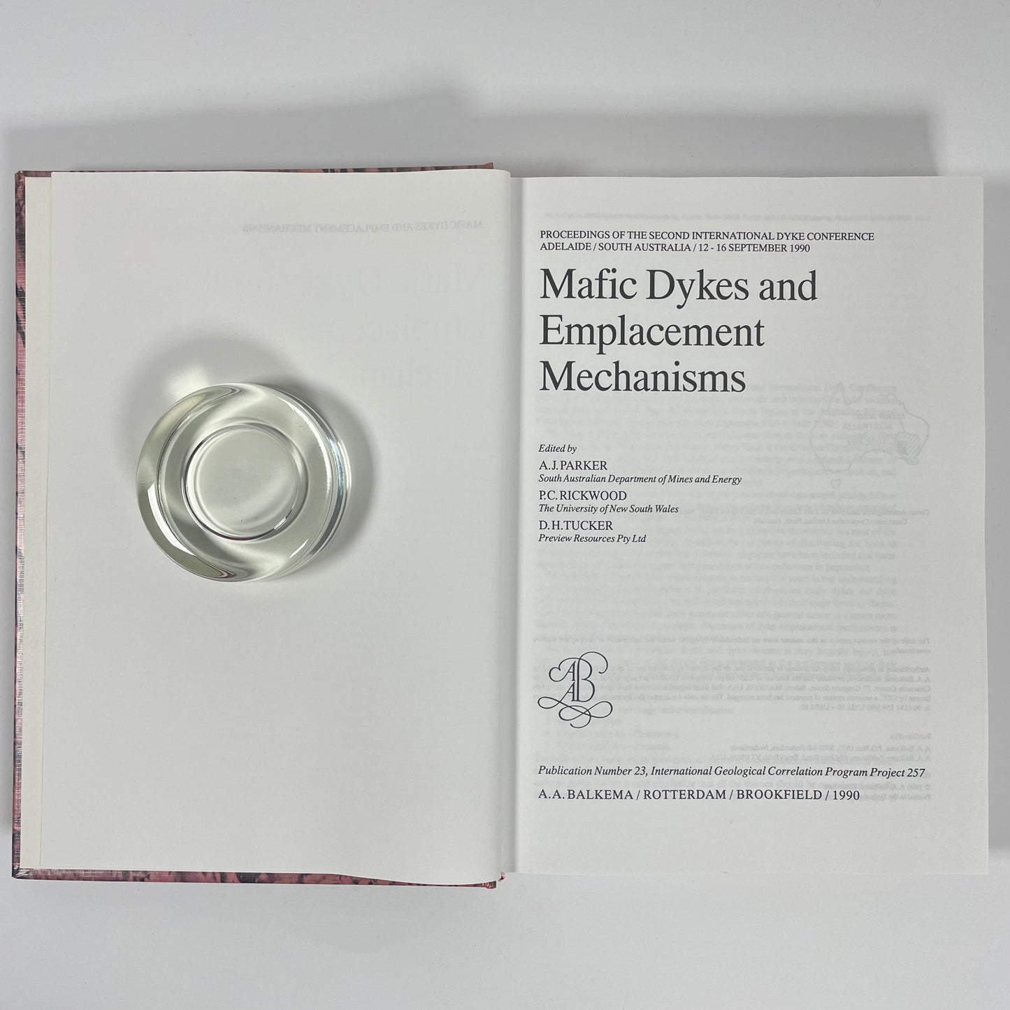 Mafic Dykes And Emplacement Mechanisms; Parker, A J; Rickwood, P C; Tucker, D H