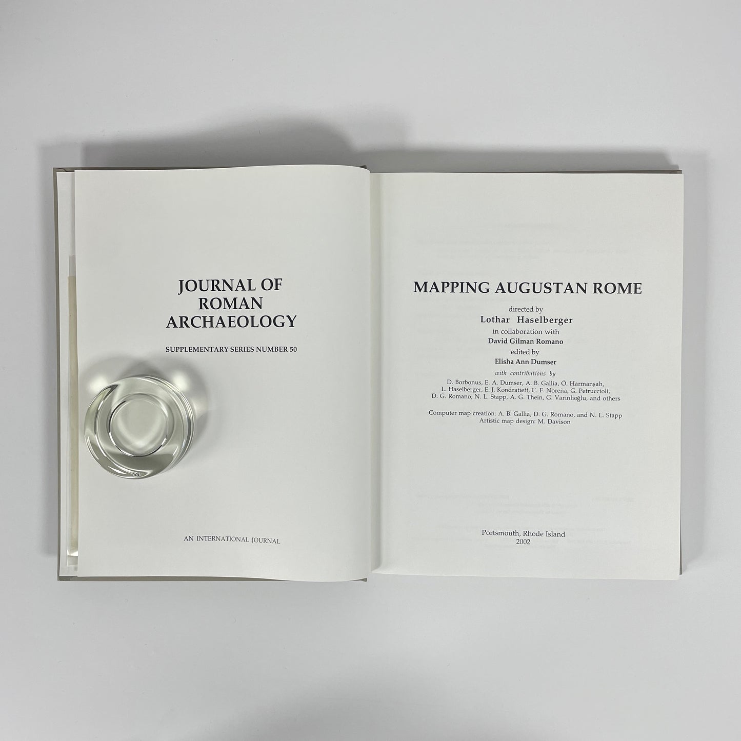 Mapping Augustan Rome, Journal Of Roman Archaeology Supplementary Series Number Fifty; Haselberger, Lothar; Romano, David Gilman; Dumser, Elisha Ann