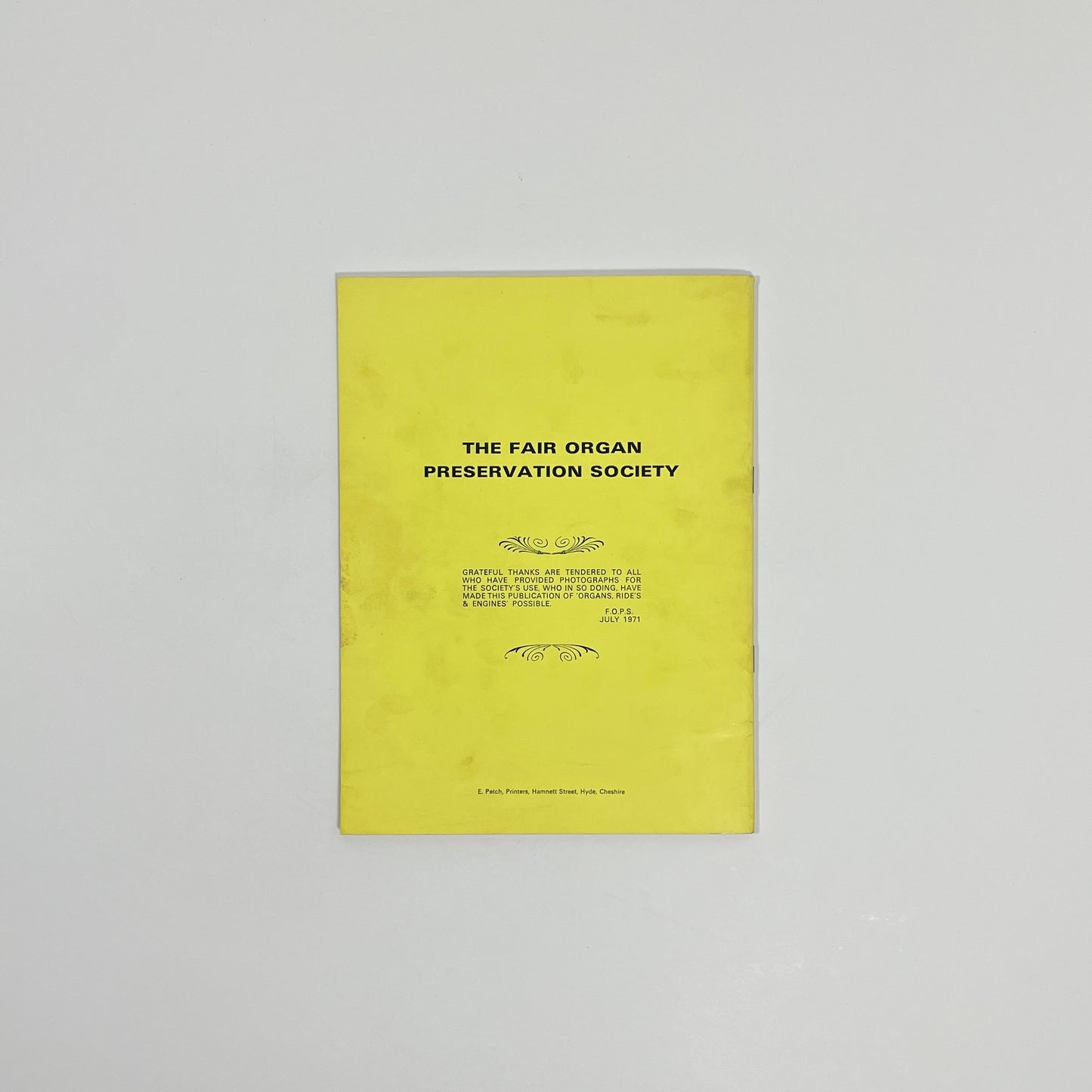 Organs, Rides And Engines On Parade, Volume 2; The Fair Organ Preservation Society