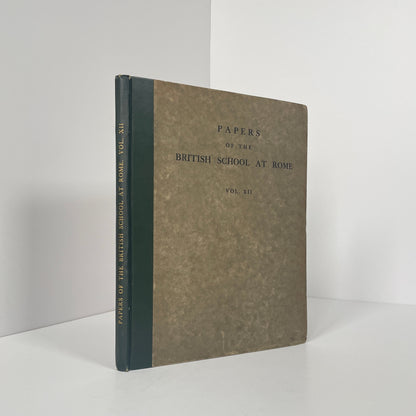 Papers Of The British School At Rome Vol XII; Unknown
