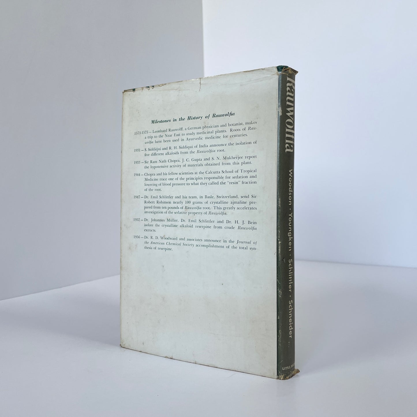 Rauwolfia, Botany, Pharmacognosy, Chemistry and Pharmacology; Woodson, Robert; Youngken, Heber; Schlittler, Emil; Schneider, Jurg