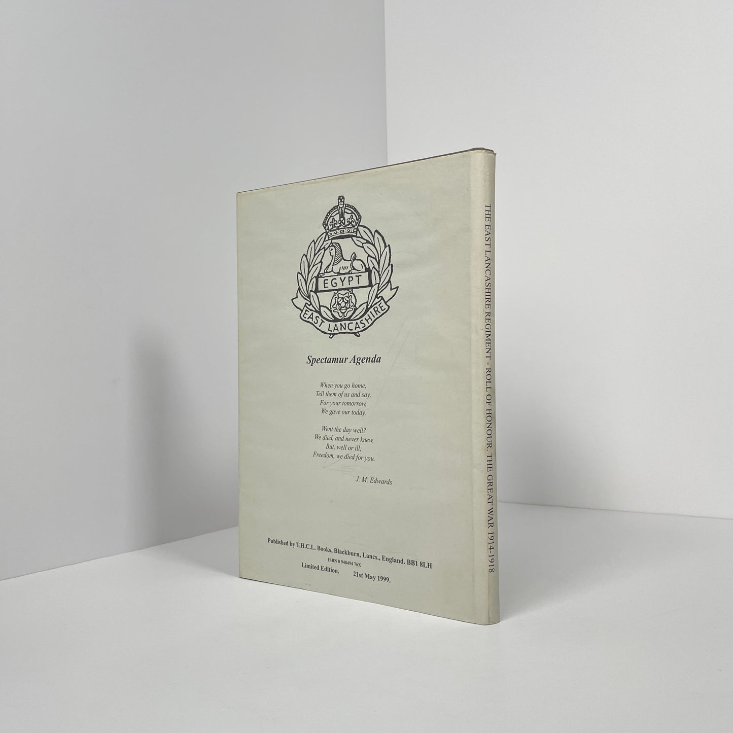 Roll Of Honour The Great War 1914-1918, The East Lancashire Regiment; Walsh, R Raymond; Walsh, Jean M