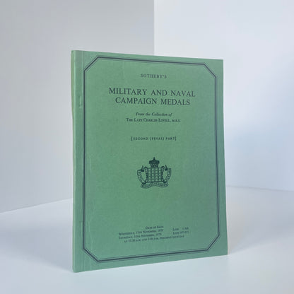 Sotheby's Military And Naval Campaign Medal Catalogues x2 of Charles Lovell, M.B.E; Sotheby's