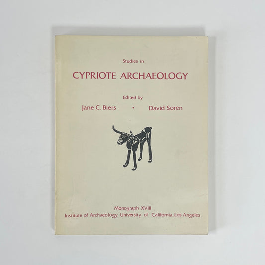 Studies In Cypriote Archaeology; Biers, Jane C; Soren, David