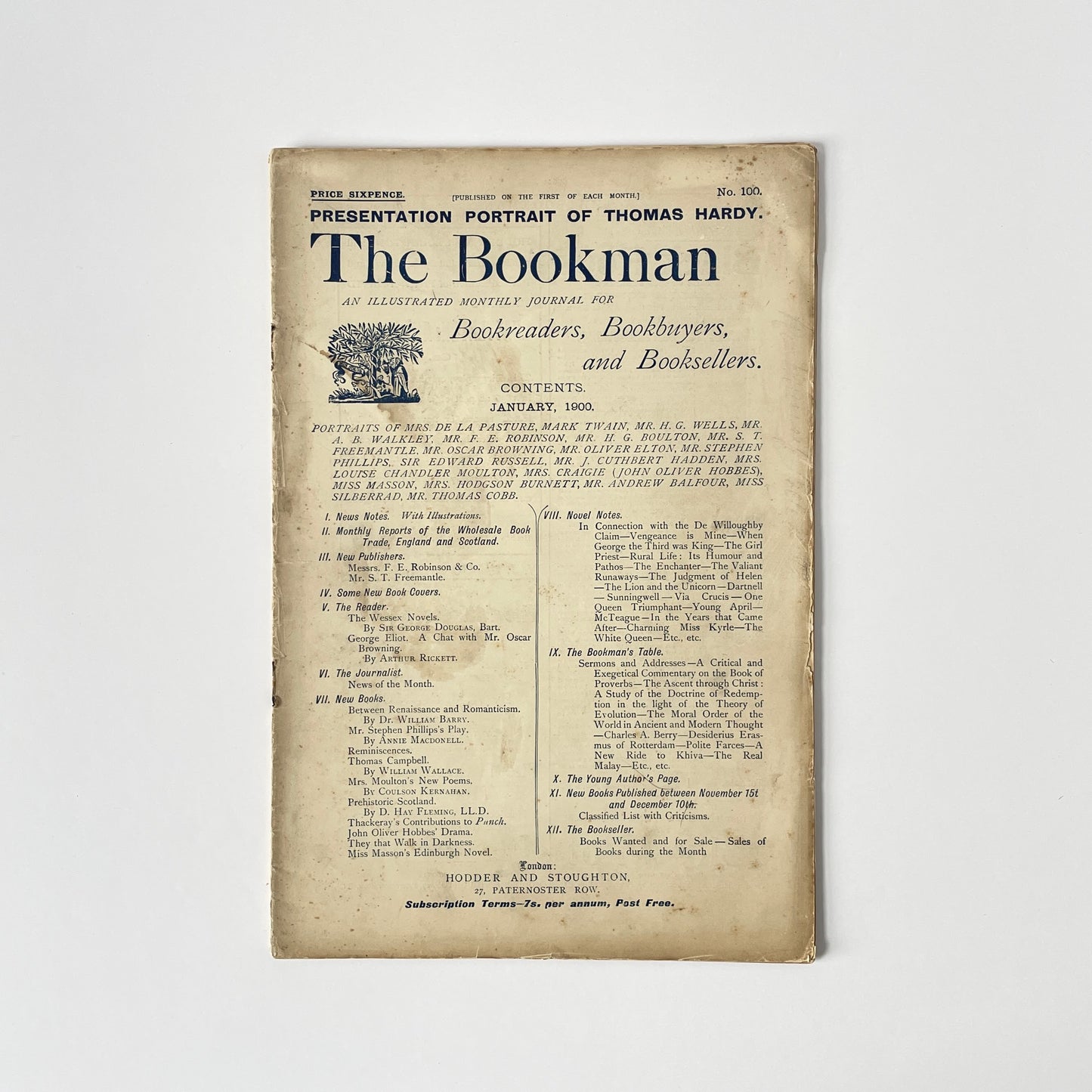 The Bookman January 1900, No 100