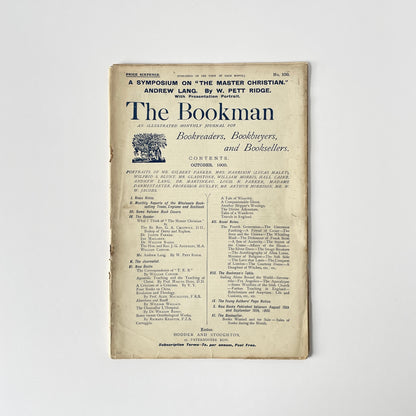 The Bookman October 1900, No 109