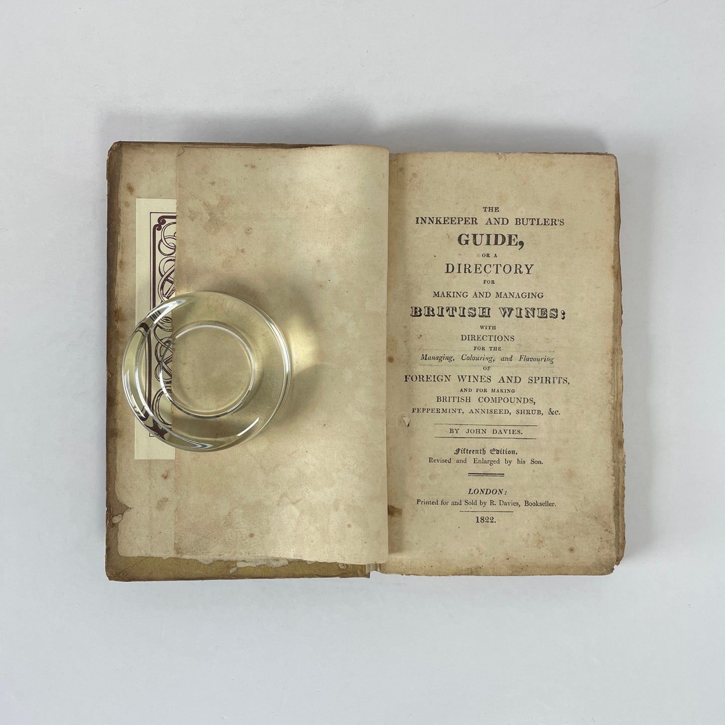 The Innkeeper And Butlers Guide To British Wines; Davies, John