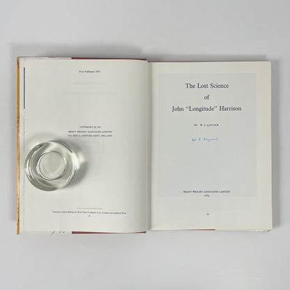 The Lost Science Of John "Longitude" Harrison, Signed; Laycock, William