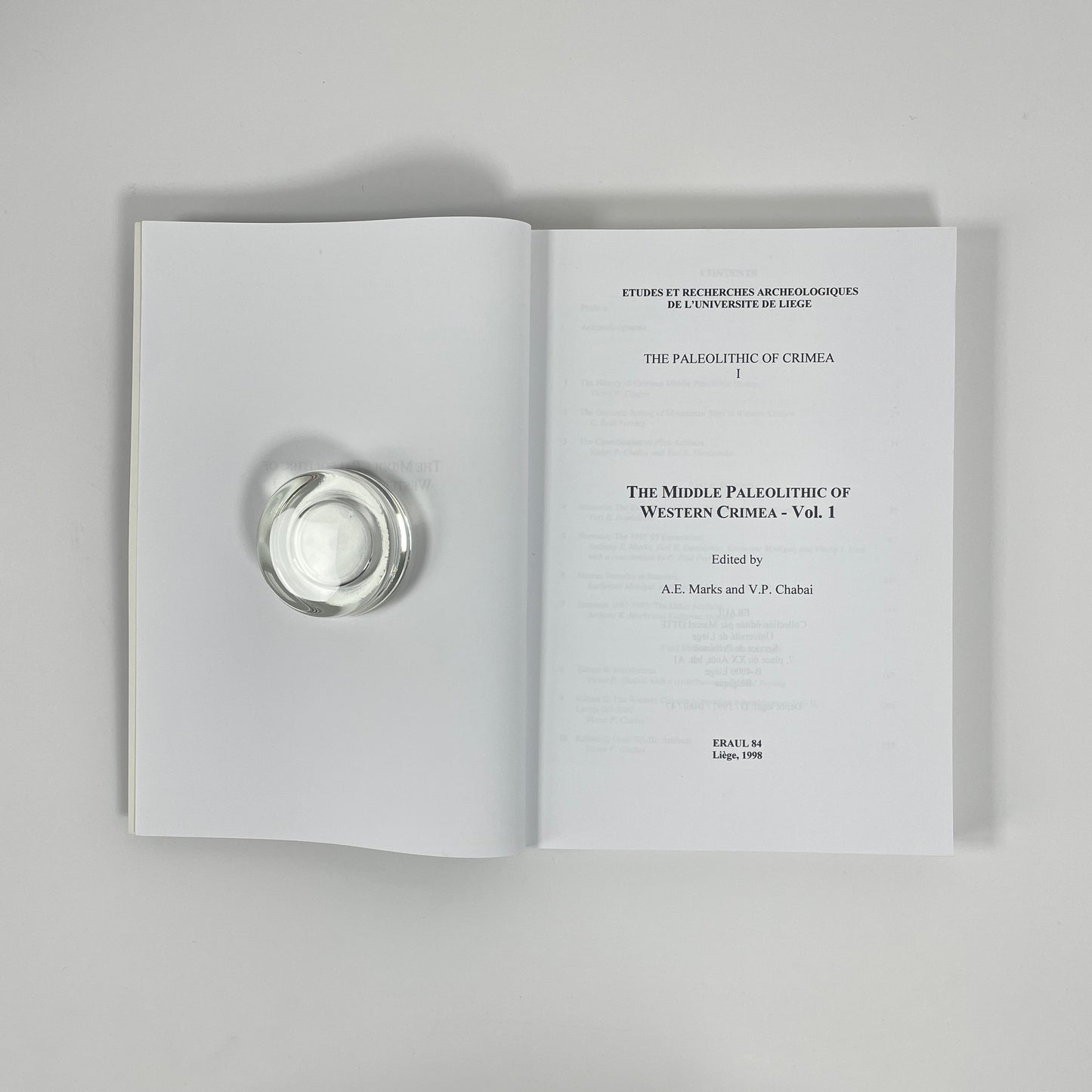 The Middle Paleolithic Of Western Crimea, Vol 1; Marks, A E; Chabai, V P