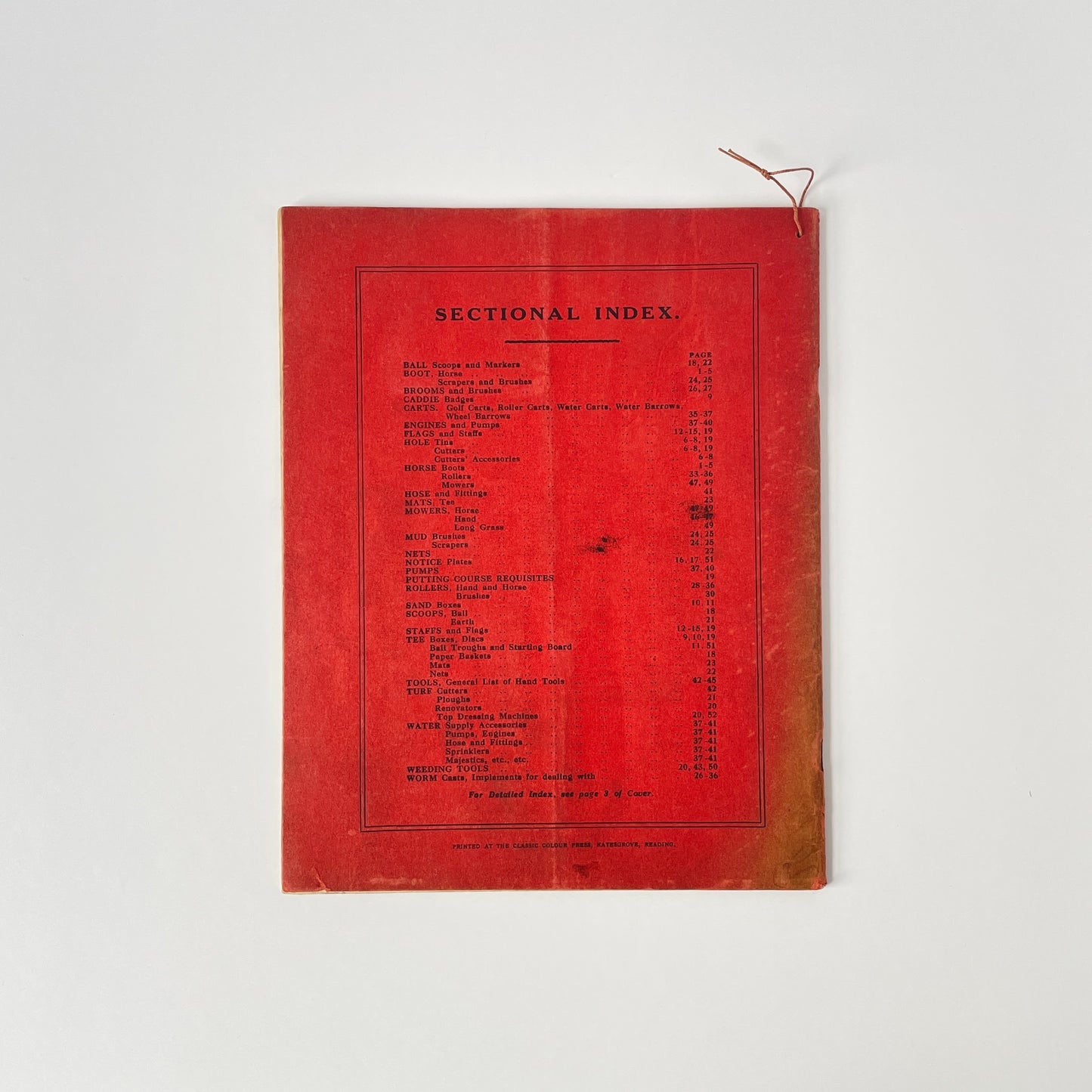 The Pattisson Golf Patents, Catalogue Of Equipment; Pattisson & Co