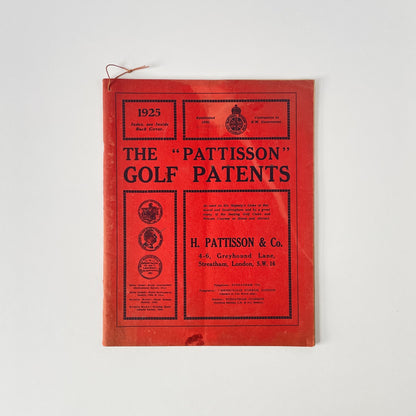 The Pattisson Golf Patents, Catalogue Of Equipment; Pattisson & Co