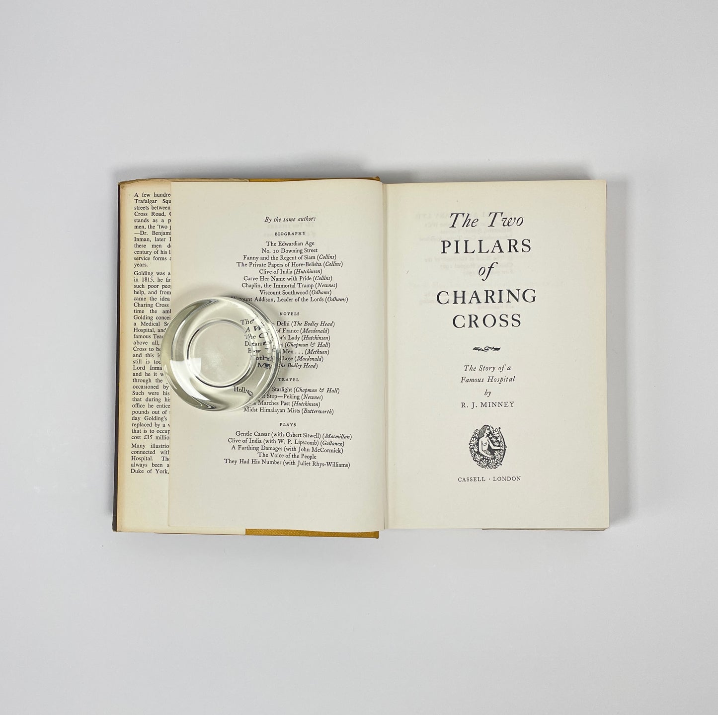 The Two Pillars Of Charing Cross, The Story Of  A Famous Hospital; Minney, R J