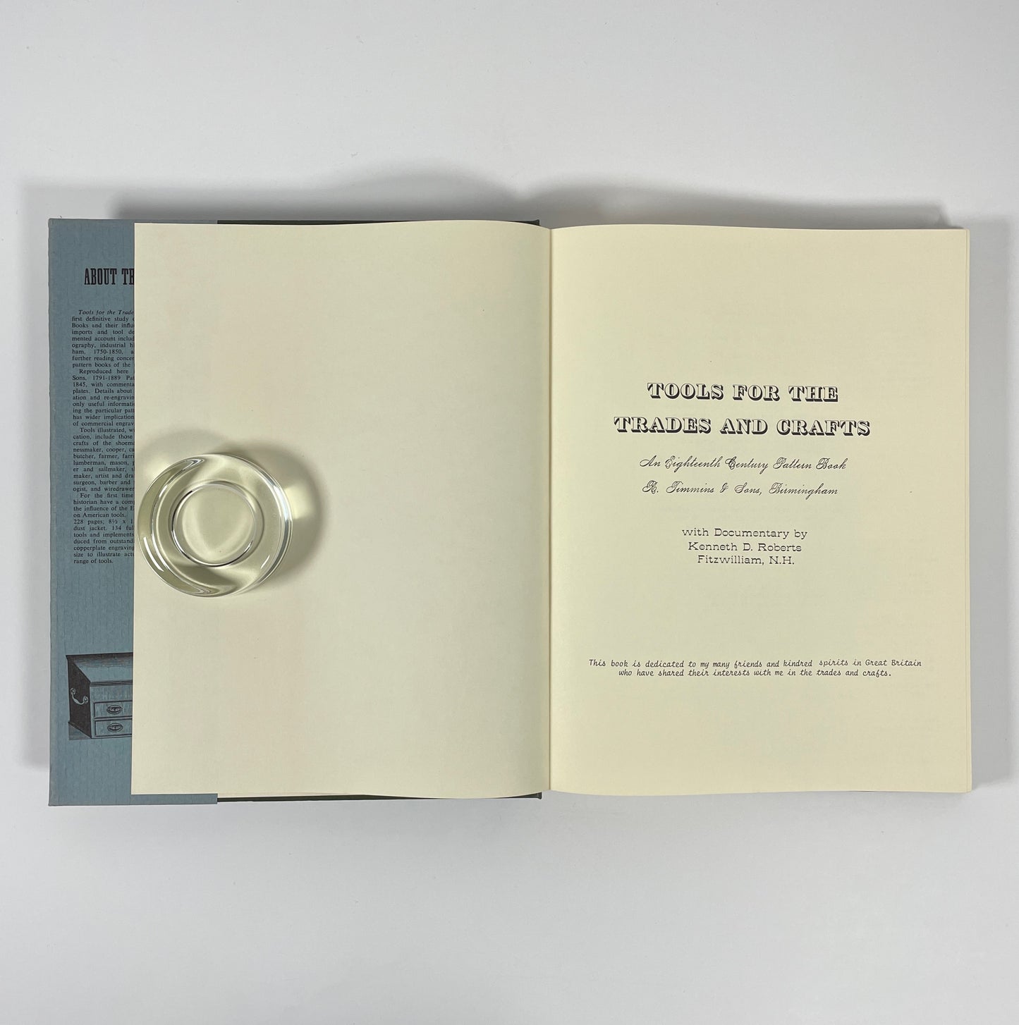 Tools For The Trades And Crafts, An Eighteenth Century Pattern Book, R Timmins & Sons; Roberts, Kenneth D; Fitzwilliam, N H