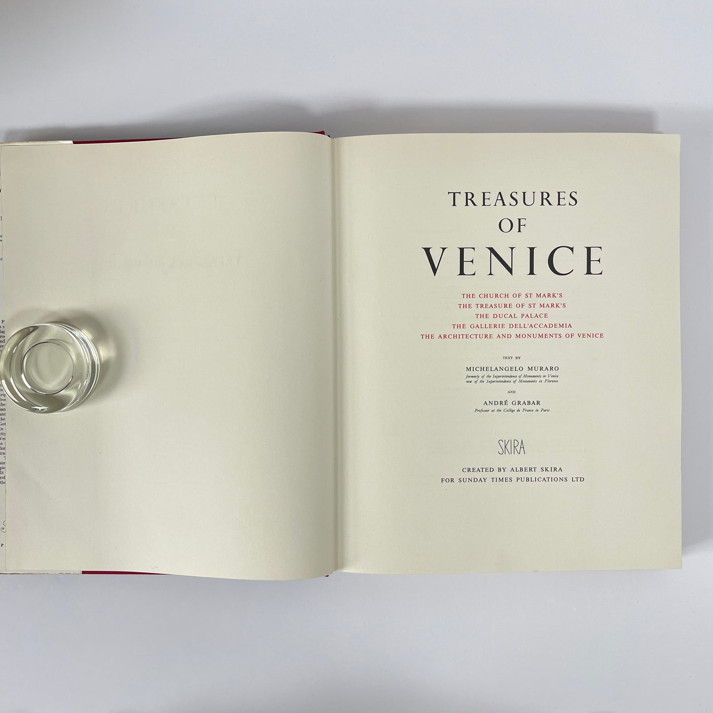 Treasures Of Venice; Muraro, Michelangelo; Grabar, Andre