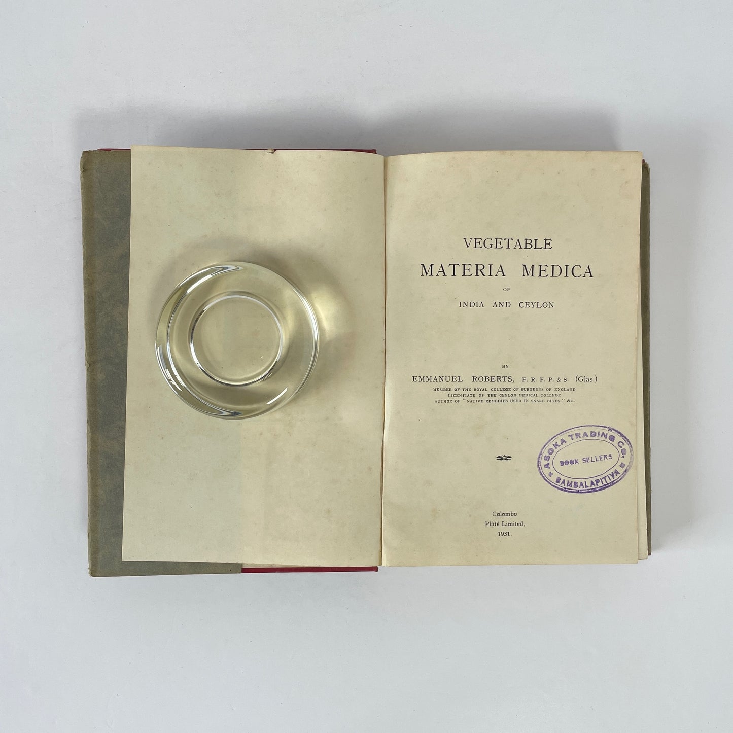 Vegetable Materia Medica Of India And Ceylon; Roberts, Emmanuel