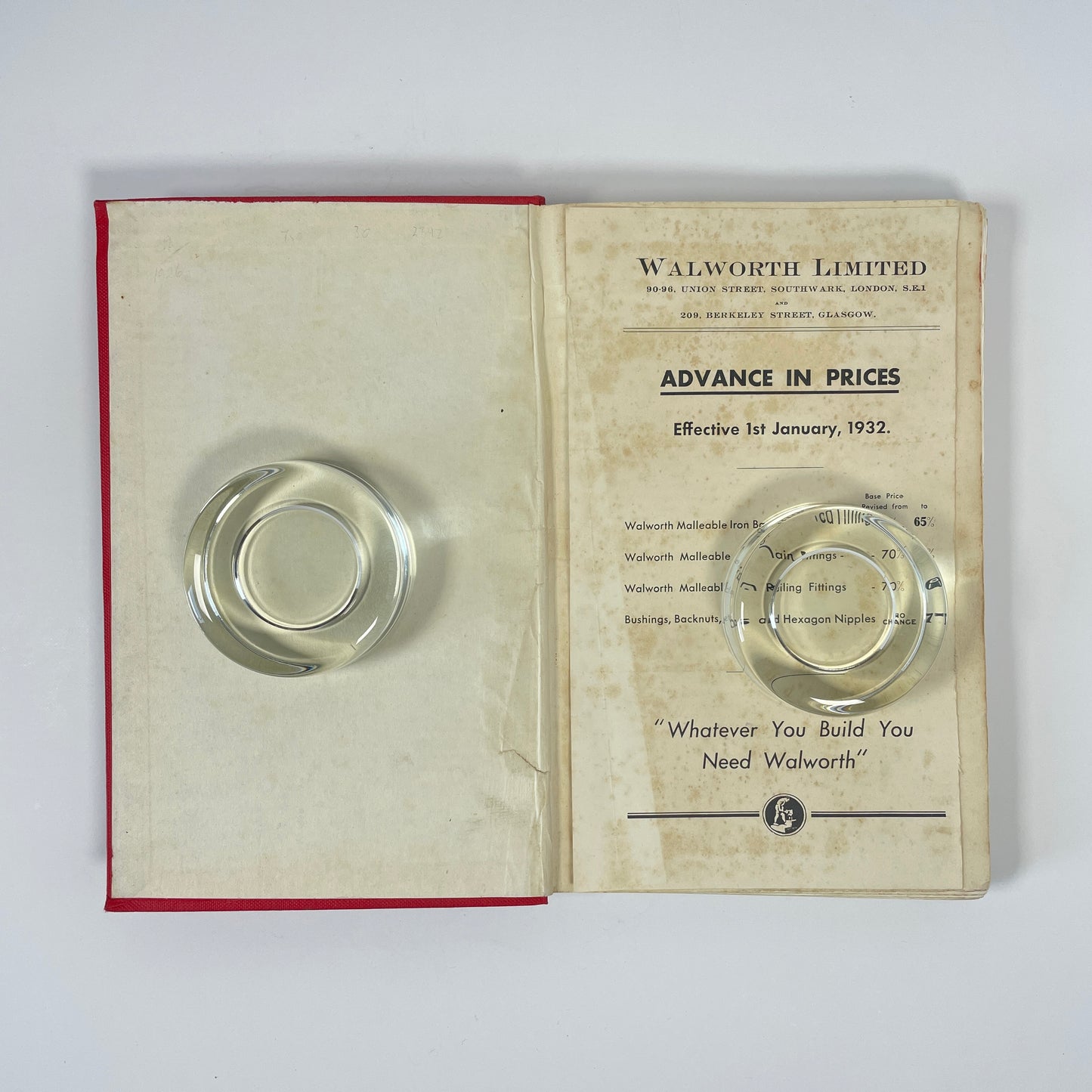 Walworth-Munzing Limited, General Catalogue No.68 1926; Walworth-Munzing Limited