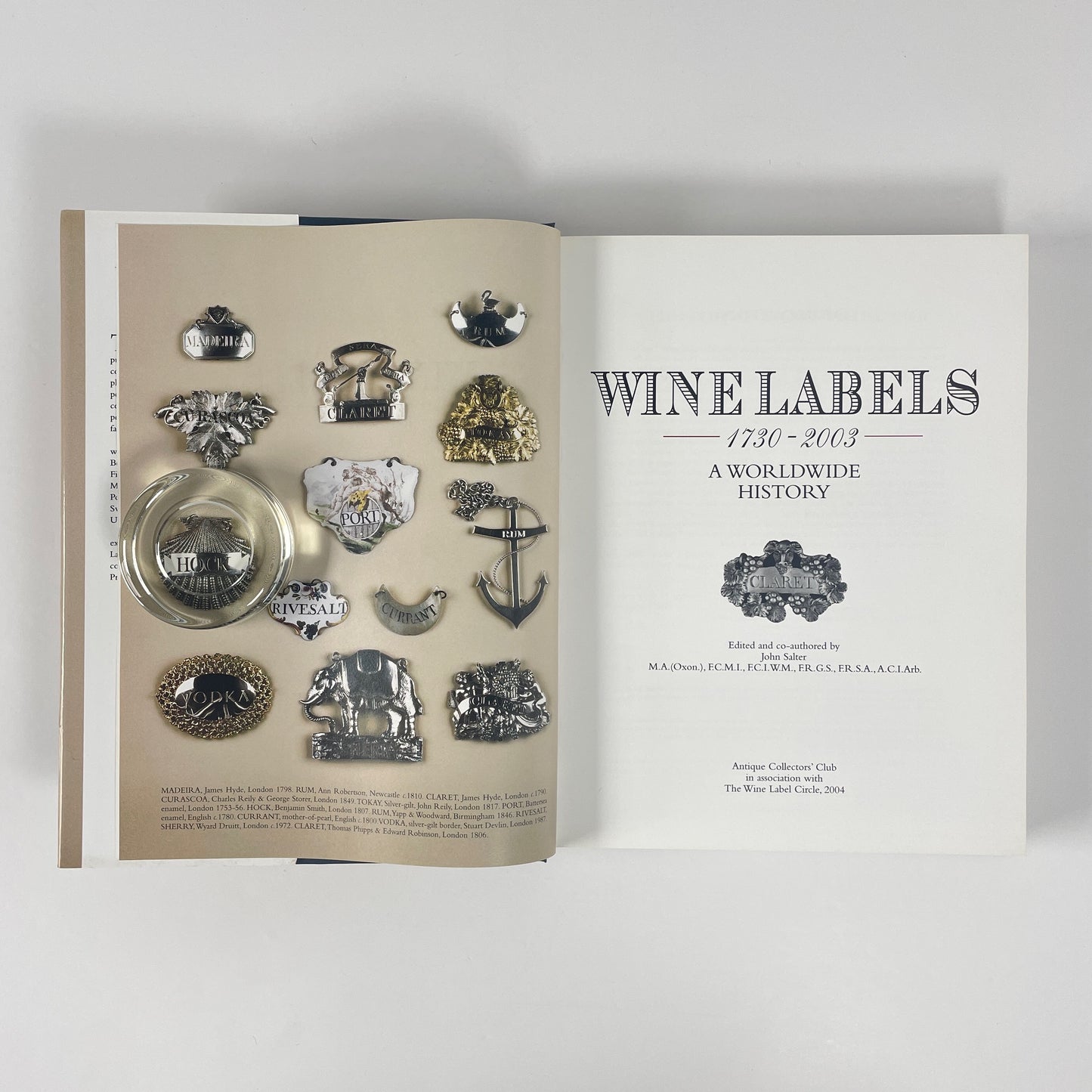 Wine Labels 1730-2003, A Worldwide History; Salter, john