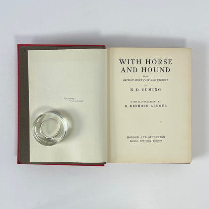 With Horse And Hound, Illustrated In Colour; Armour, G Denholm