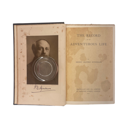 The Record Of An Adventurous Life, Signed; Hyndman, Henry Mayers