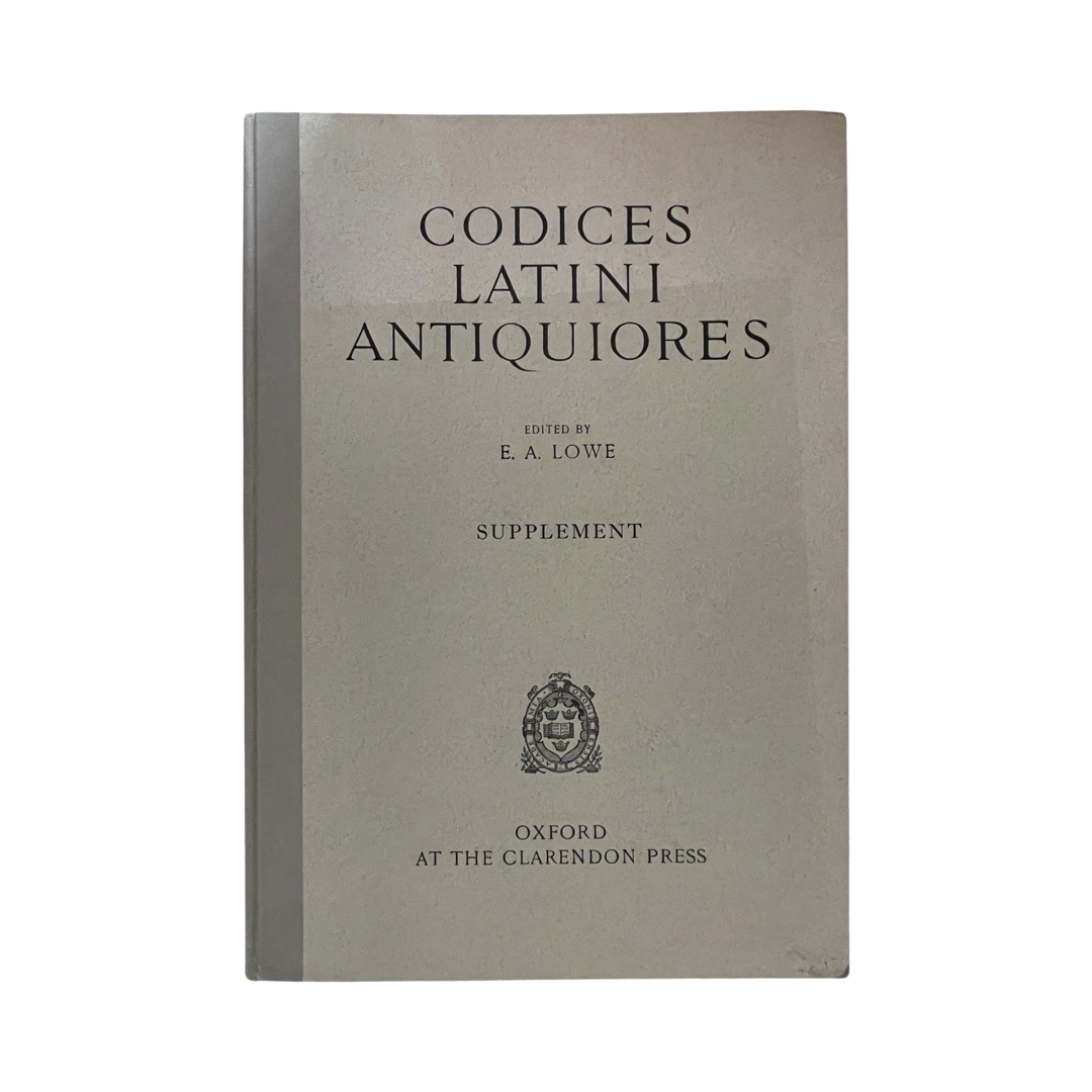 Codices Latini Antiquiores Supplement Lowe E A Hardcover Book