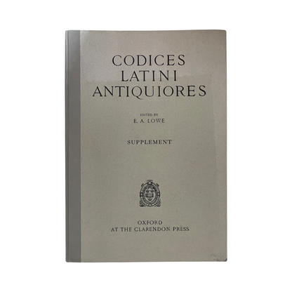 Codices Latini Antiquiores Supplement Lowe E A Hardcover Book