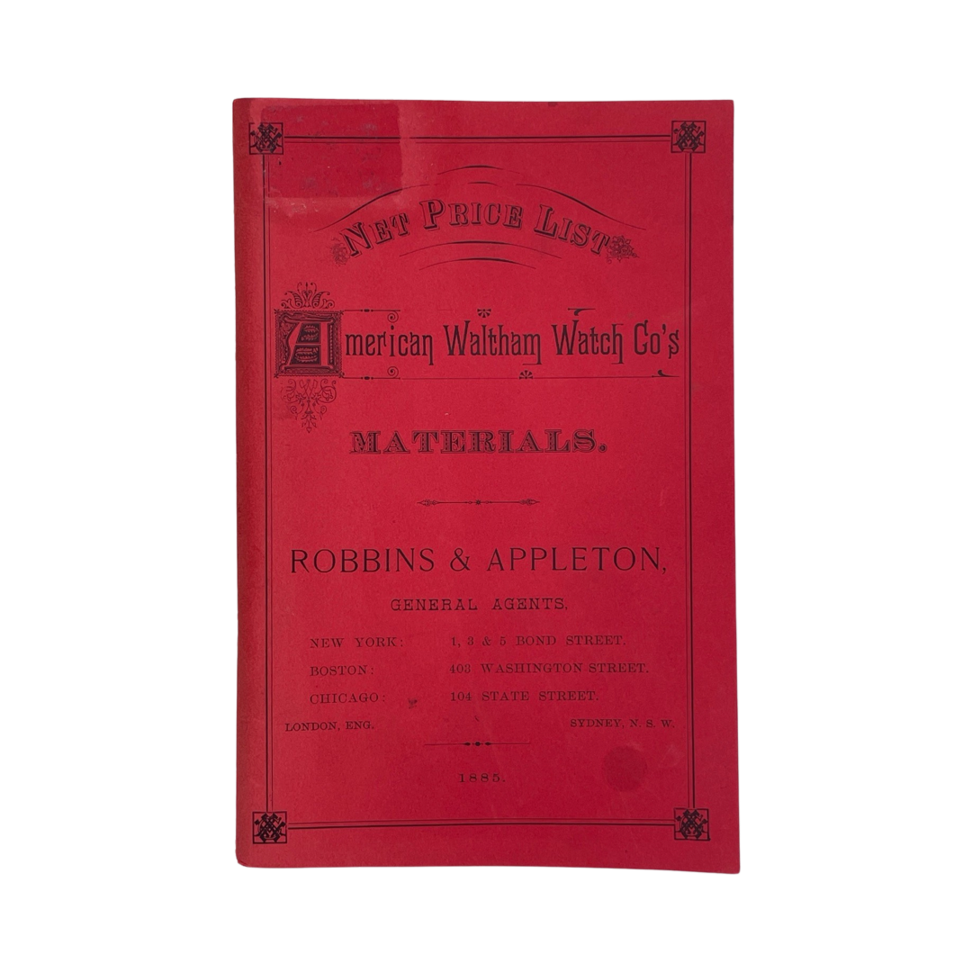 American Waltham Watch Co's, Materials, Robbins & Appleton; Robbins & Appleton, Softcover, Book